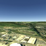 3D view from other side of Coombe Valley in 3D mode.